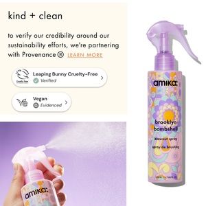 Sealed Amika Pre-blowout primer ADDS SHINE & VOLUME - 🐶kind + clean🌎